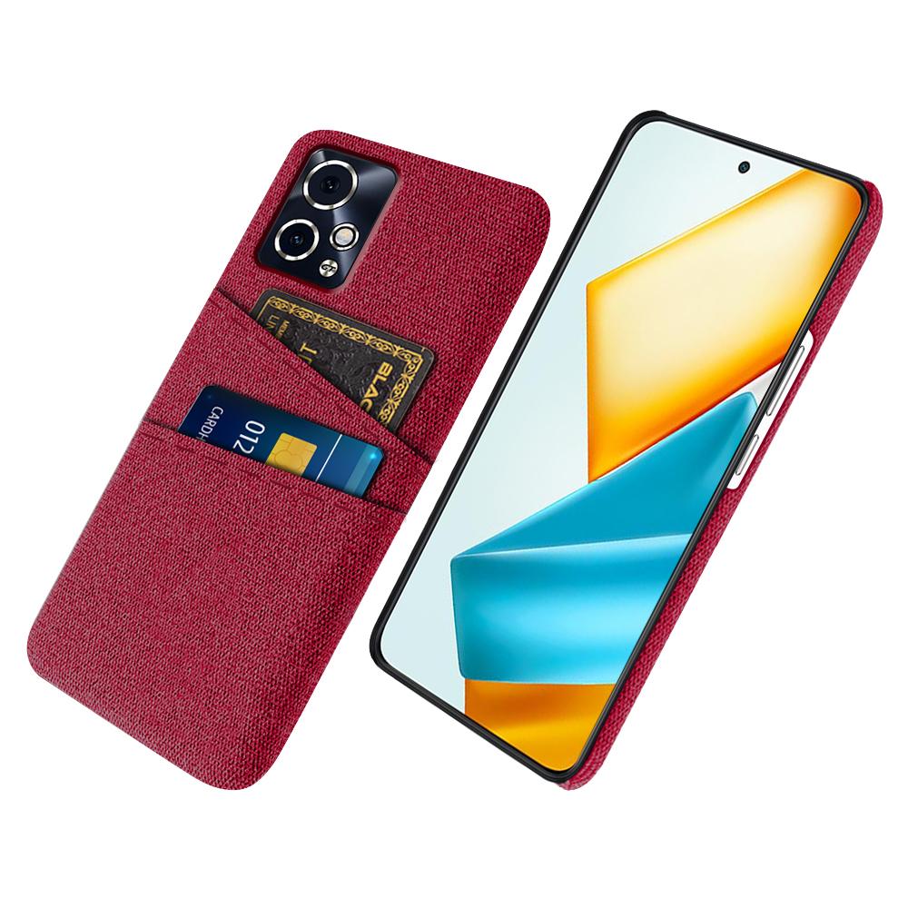 For Honor 90 GT 5G Case Cloth Texture PC Phone Cover with Dual Card Holder