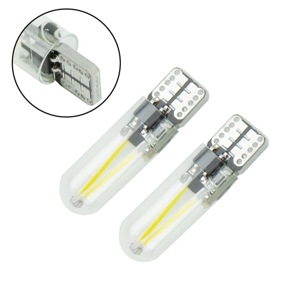 2pcs 12V-24V COB, LED Car Truck Glass License Plate Light Bulb White &6500K