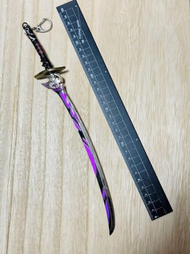 30cm General Raiden, Genshin Impact Sword and Bow Mini Weapon Keychain Accessory Figure Doll Display PS4 PS5 Anime Game PC Computer Alloy Toy Metal Mi