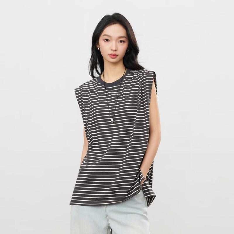 Elva  Island Summer Sleeveless Basic T-Shirt S