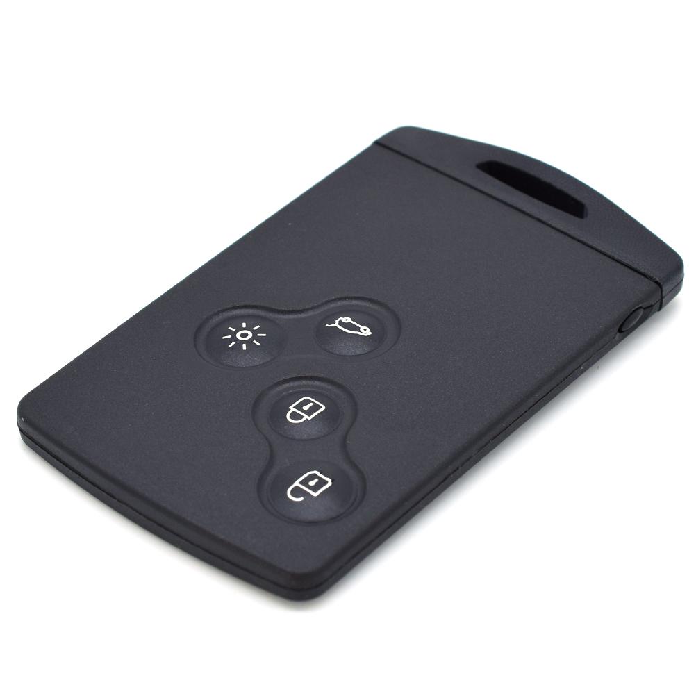 

Бесключевой 4 кнопки, Сменная смарт-карта, чехол для автомобильного ключа, чехол с дистанционным управлением, брелок для Renault Megane Laguna Koleos Scenic Clio Captur чёрный