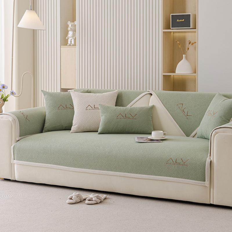 Simple Chenier Sofa Cushion  New Four-Season Universal Non-Slip Seat Cushion Sofa Cover Cloth Straight Row Sofa Cover