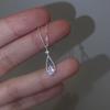 Diamond-Encrusted Zircon Geometric Collarbone Chain Girlfriend Valentine'S Day Gift Simple Water Drop Necklace Pendant