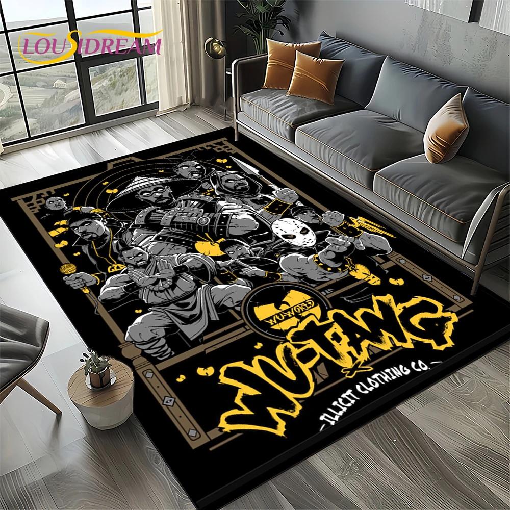 3D Wu T-TANG Clans Hip Hop Sign Rap Carpet Rug for Bedroom Living Room Home Sofa Decoration,Children Play Large Decor Floor Mat