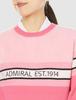 Admiral Golf ADLA286 Damen Feder-Panel Logo Rundhals-Pullover, Rosa, Größe LL