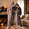 Adult Halloween Pajama Costume with Hood and Zipper Long Sleeve for Men Women