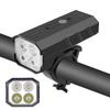Aluminum Alloy 4T6 High-Brightness USB Rechargeable Bicycle Headlight with Battery Display