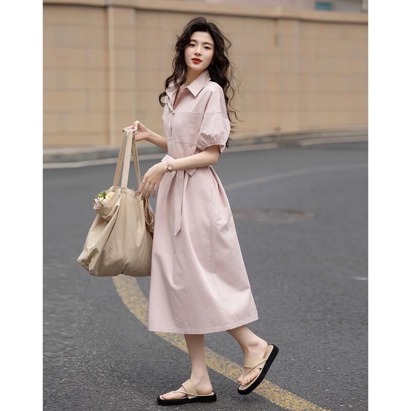 Demana Cloud Cotton Elegant Spring Dress with Floral Petal Sleeves