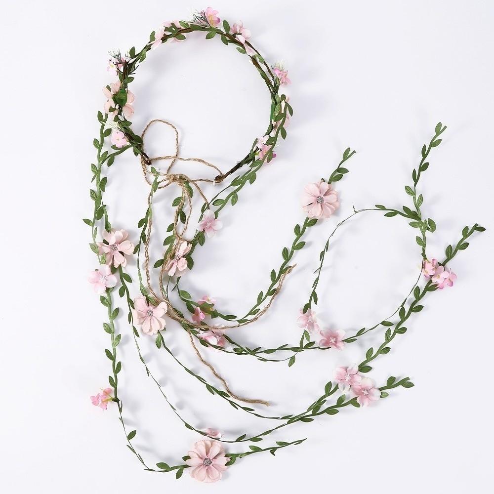 Simulation Flower Floral Garland White Bridal Crown Fairy Flower Headband Wedding Party