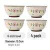 Japanese Ceramic Rice Bowl with Embossed Floral Design - Stylish Dinnerware for Soup and Rice