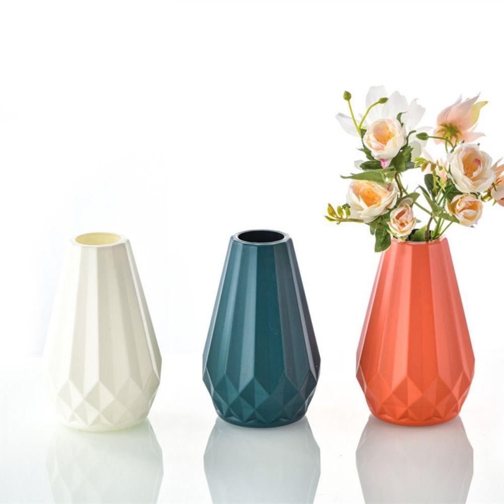 Anti-fall Plastic Flower Vase Nordic Style Vase Ornaments  Flower Arrangement