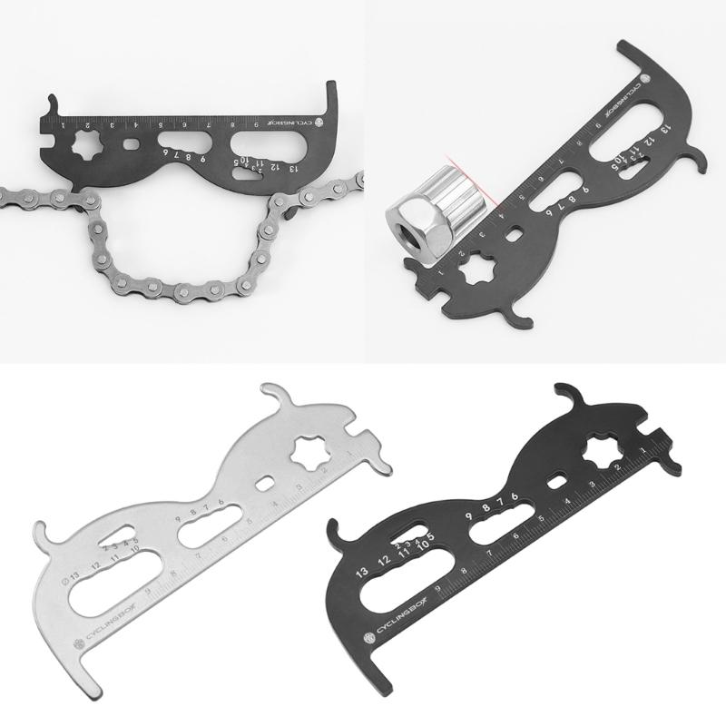 6 in 1 Bike Chain Checker Chain Checker Gauges Tool Bike Chain Wear Indicators Bicycles Chain Gauges Measurement Checker