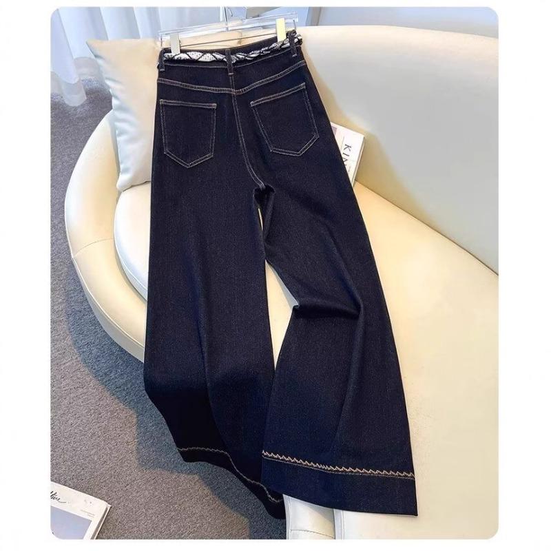 Wide Leg Fleece Thickened Jeans Women's Wear Pear Shape Winter Loose Fashion Lazy Straight