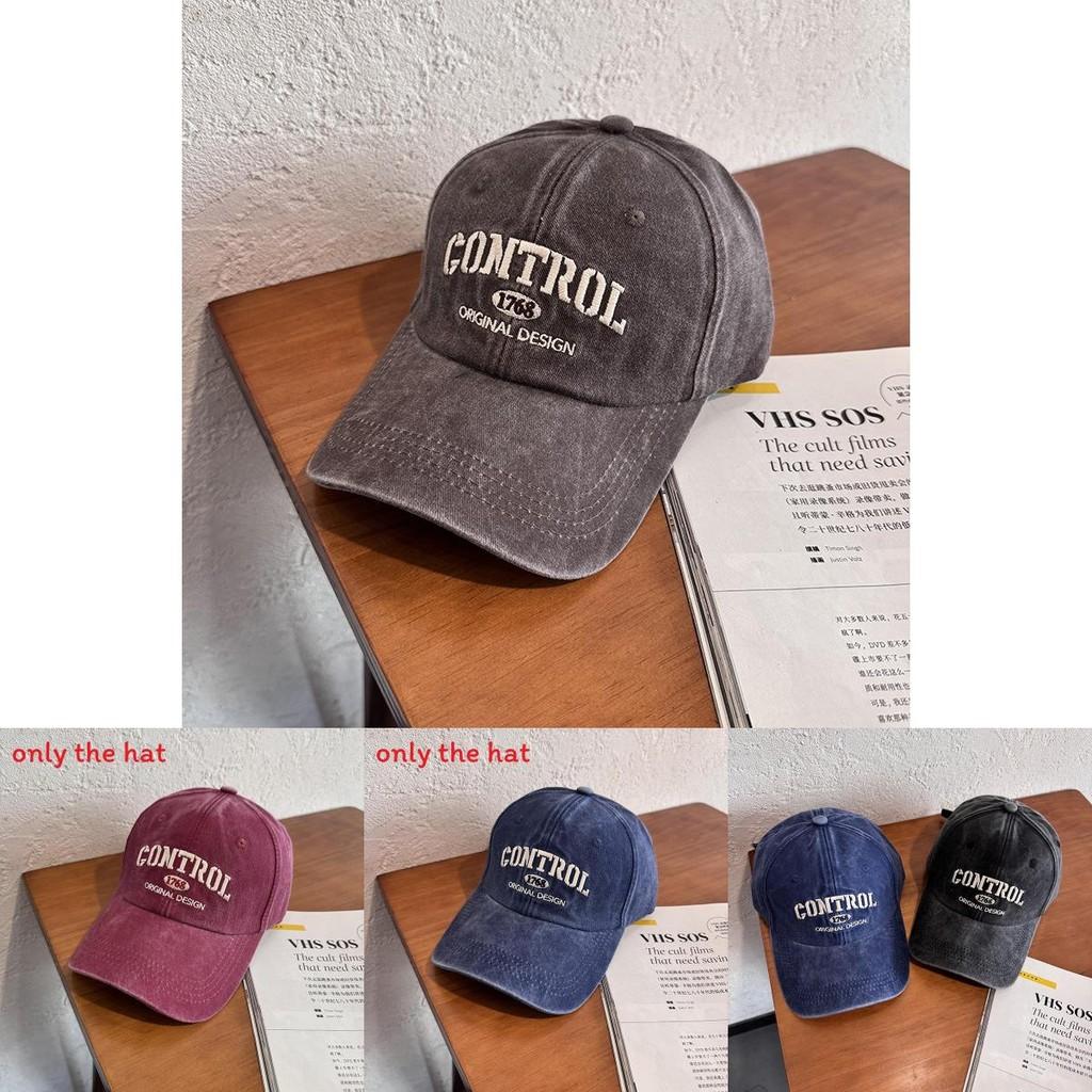 Street Style Retro Letter Embroidery Neutral Baseball Cap For Sun Protection And Casual Style