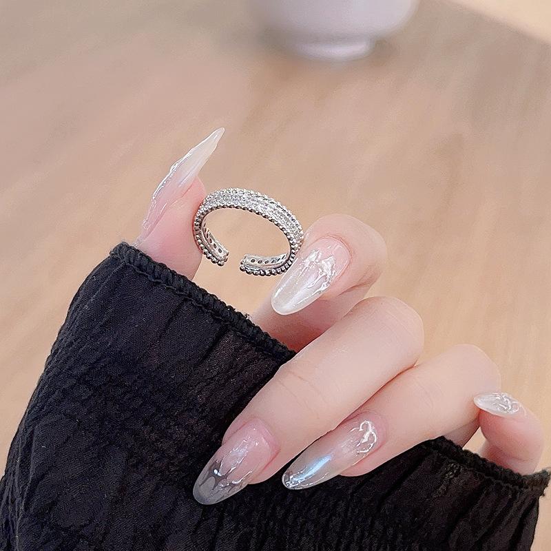 Stacked Wind Ring Women'S Mix And Match Fashion Suit Personalized Zircon Niche Design High-End Ring