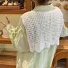 Cape Fake Collar White Hip Scarf Elegant Knitted Shawl  Daily