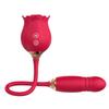 Dual-Head Vibrating Rose: Telescopic, Licking & Sucking Pleasure Toy for Women
