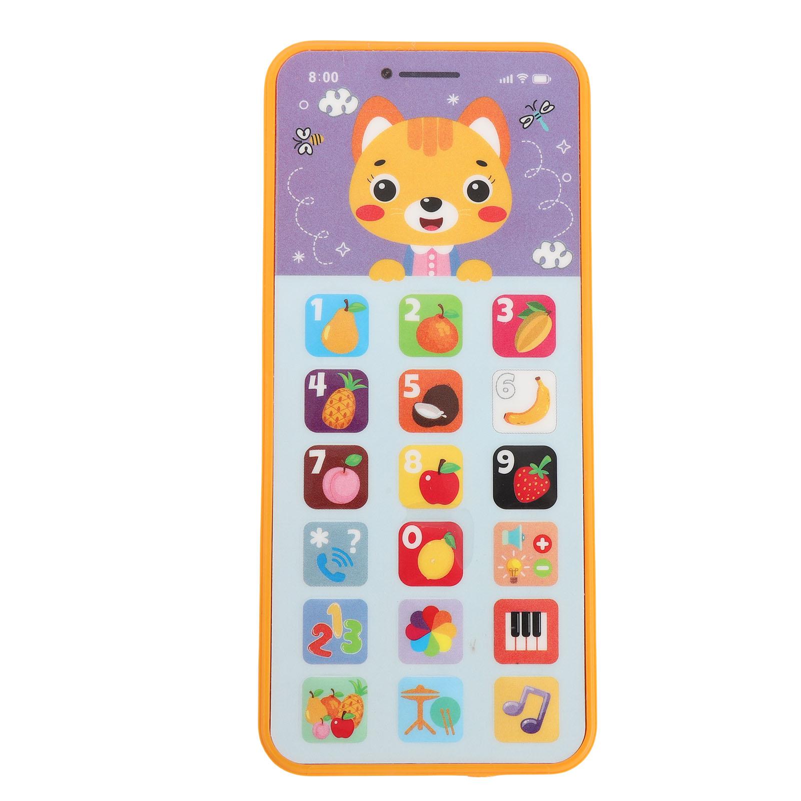 

Baby Cell Phone Toy English Learning Rechargeable Simulated Smart Phone Toy for Developmental Green оранжевый