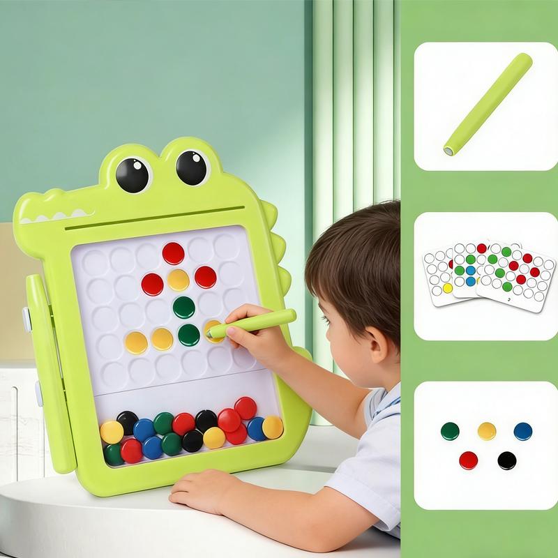 New Kids Magnetic Beads Doodle Board%^% with Puzzle Pen Drawing Toys__ for Children 3-8 yearsMontessori Game Education Gift