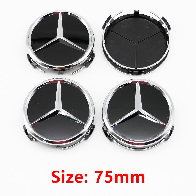 4Pcs 75mm ABS  Car Wheel Center Hubcaps For Mercedes Benz W211 W205 Hub Caps W213 W203 C218 A207 CLA CLS Automotive Accessories CL1