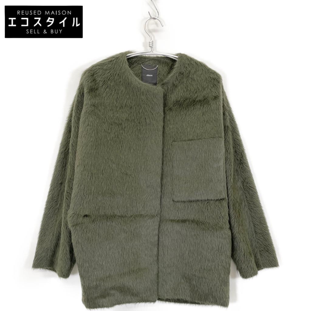 ebure 3610200135 Thule Alpaca Shaggy Collarless Short Coat coat 36 greenUsed
