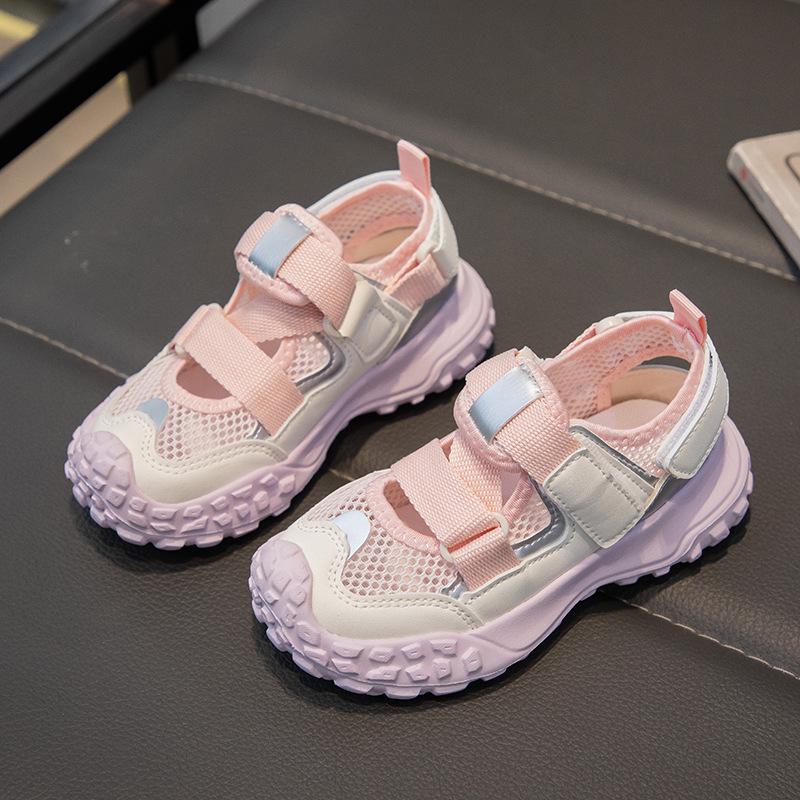 Girls' sports sandals, new summer children's shoes, fashionable boys' closed-toe sandals, trendy wading shoes