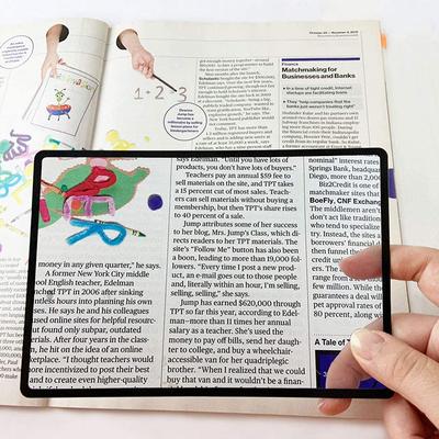 Lente di ingrandimento A5 pagina intera grande foglio lente di ingrandimento libro pagina ingrandimento 3X lente di ingrandimento ultra sottile