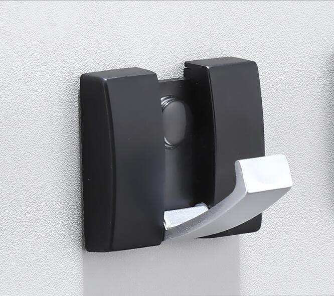 Cârlig Robă Negru Tuqiu Pliabil Cu Aspect Antic Umeraș Raft Haine Cârlig Prosop Aluminiu Cârlig Bucătărie Agățător Ușă Montat pe Perete