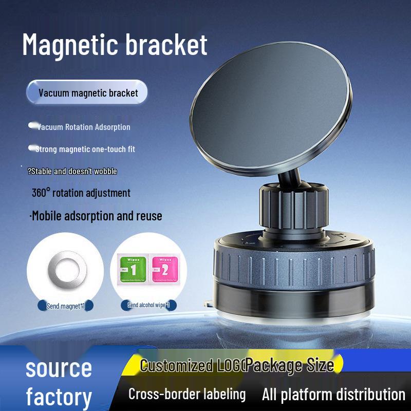 Magnetic 360° Rotating Car and Desktop Phone Holder with Vacuum Suction Cup