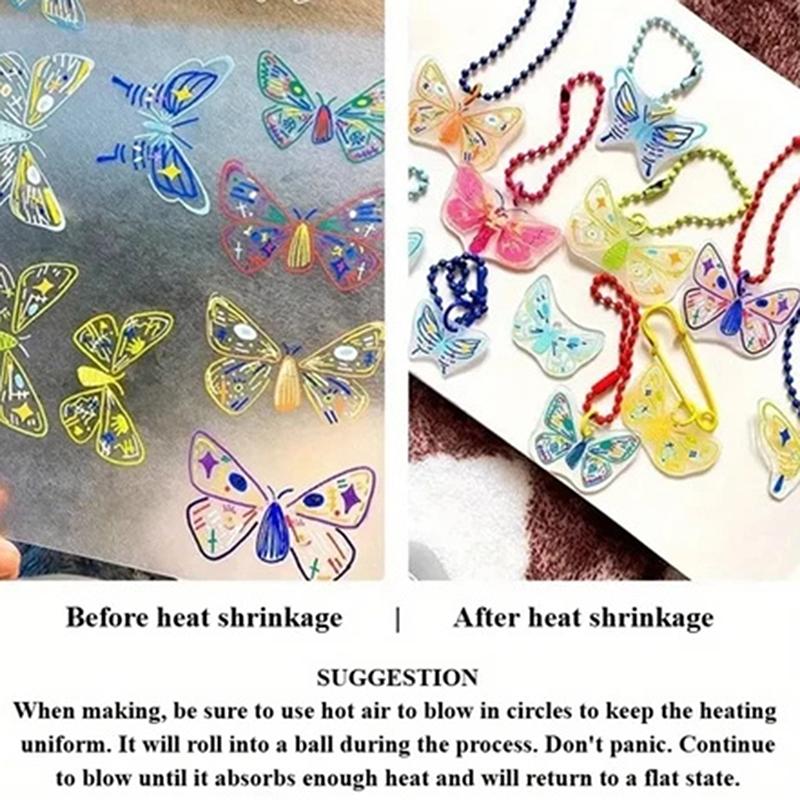10 Pieces Shrink Plastic Sheets 20X29Cm Sanded Shrink Films Papers For Keychain Making Diy Craft