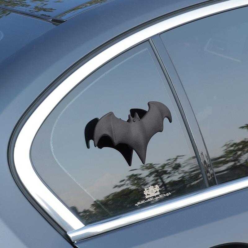 No-Punch Tail Modification 3D Bat Decor Car Sticker for Halloween, 1Pcs Auto Body Decal