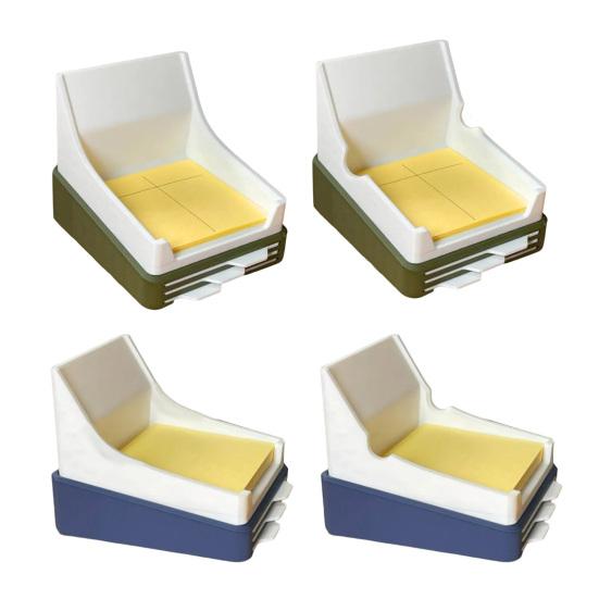 Yousheng Sticky Note Holder with Stencil 3x3 Memo Pad Dispenser with Line Drawing Templates Reusable Note Organizer for To-Do Lists Home Office