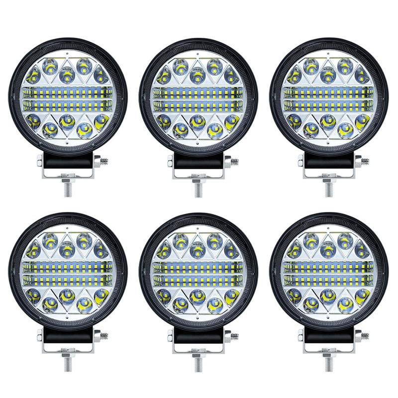 2/4/6 Pcs Inch Waterproof LED Work Light Spot Fog Lamp 12V 24V Offroad Light Bar Universal for 4x4 SUV ATV Tractor Boat Vehicle