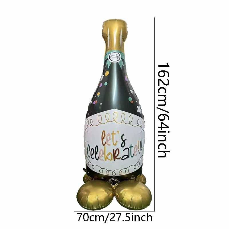 

1Pcs New Year s Standing Aluminum Balloon, Suitable for New Year s Decoration, Atmosphere Shooting Props, Theme Party As The Picture