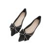 Bow single shoes new shallow mouth shoes soft leather soft sole Doudou shoes ladyshoes flat shoes