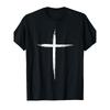 Faith Cross Tattoo T-Shirt - Religious Symbol Tee with Cross, Breathable Casual Wear Suitable for Layering or Outfits, Faith Expression Apparel