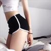 Lady Sport Shorts Elastic Waist Yoga Mini Shorts Solid Color Super Short Pants Lightweight Beach Pants Athletic Shorts