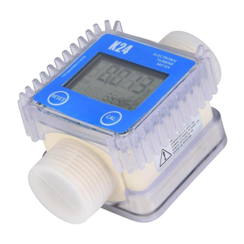 K24  Digital LCD  for Turbine Fuel Flow Tester Flow Meter  for Chemicals Water Sea Liquid Flow Meter Measuring Tools