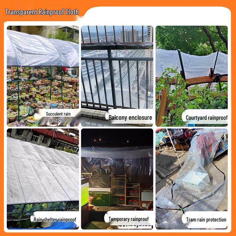 Clear PE Heavy-Duty Waterproof Tarp