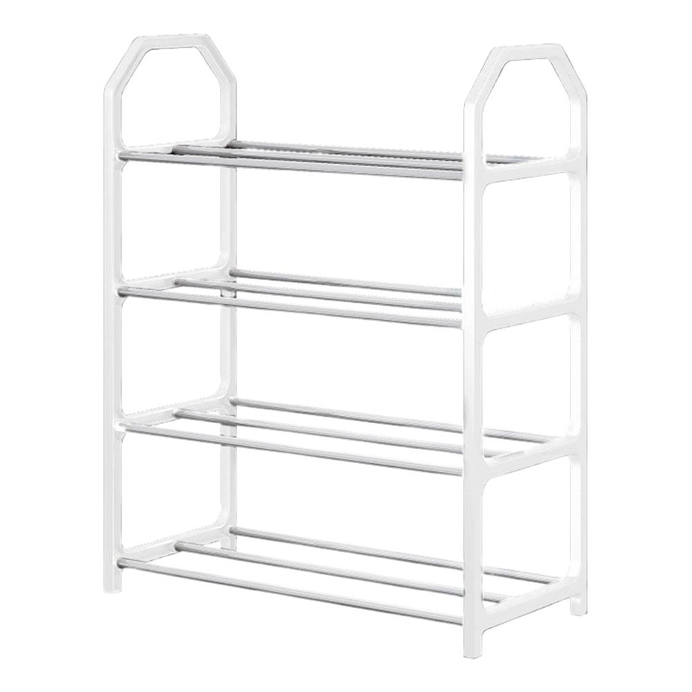 

4-ярусная сборная креативная домашняя обувница, стеллаж для хранения у двери в общежитии, компоненты обувного шкафа для дома белый