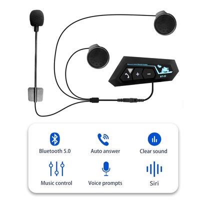 Cască Bluetooth 5.0 Căști Bluetooth fără fir pentru motociclete Interfon Motocicletă Căști Căști cu reducere a zgomotului Microfon