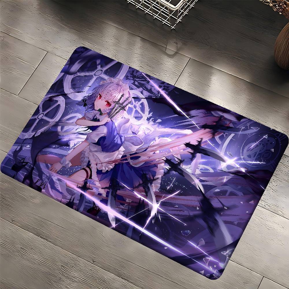 Sakuya Izayoi Cartoon Floor Mat Cheaper Anti-slip Modern Living Room Balcony Printed Bedside Mats