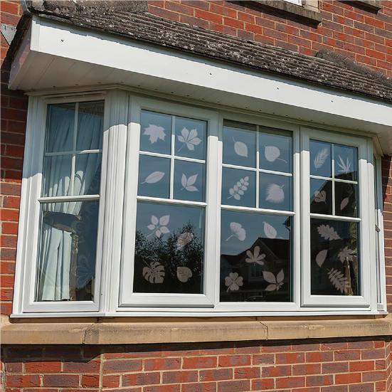 4 Sheets Anti Collision Window Clings White Bird Butterfly Leaf Shape Window Decals to Prevent Bird Strikes Reusable Static Sticker