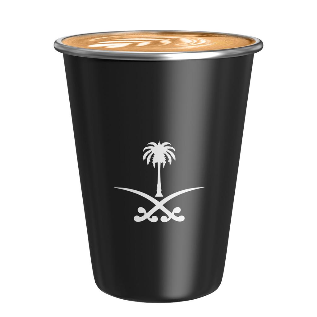 350ML Coffee Mug National Emblem of Saudi Arabia Logo Stainless Steel Water Cup Outdoor Camping Beer Mug for Party Birthday Gift