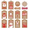 Christmas Gift Label and Reading Marker Set, 120 Paper Labels with String for Presents, Greeting Cards, Table Cards, and Party Favors
