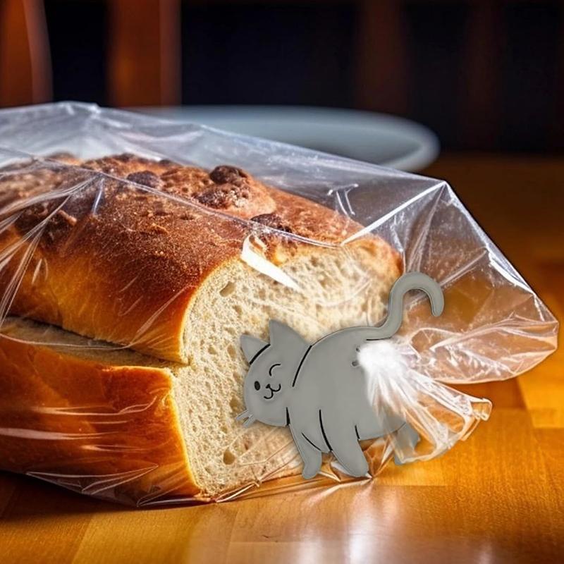 Funny Cat Butt Bread Clip 3D Printed Bag Clip Bag Holder Novelty Kitchen Gadget For Cat Lovers Food Storage Home Decor 1/2/3Pcs