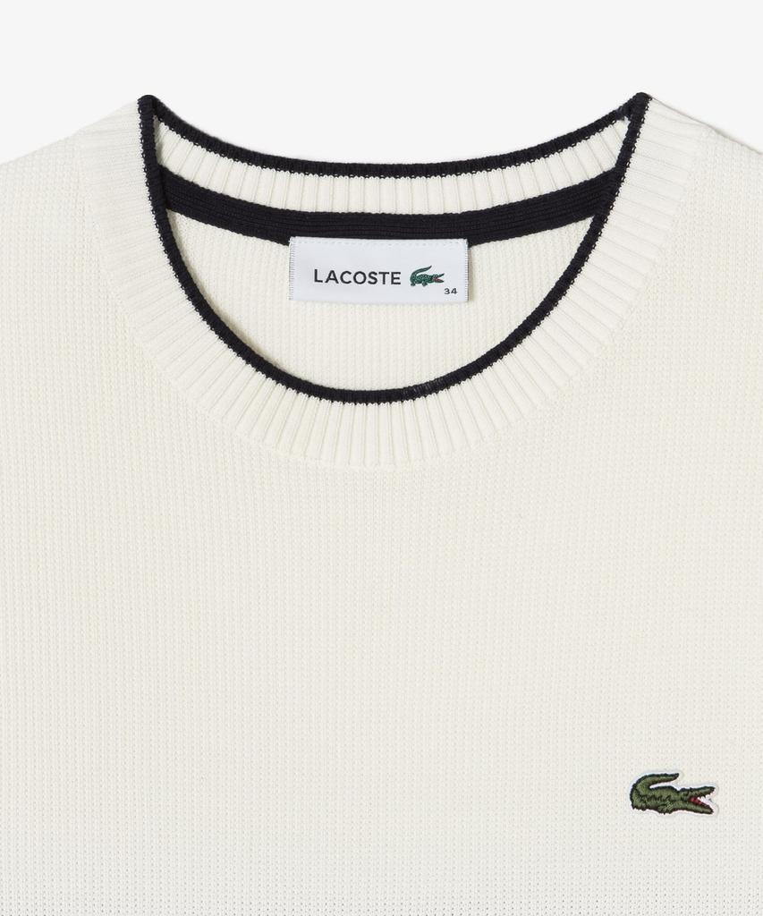 LACOSTE Women'S Striped Short Sleeve Sweater Af415E-56G 70V
