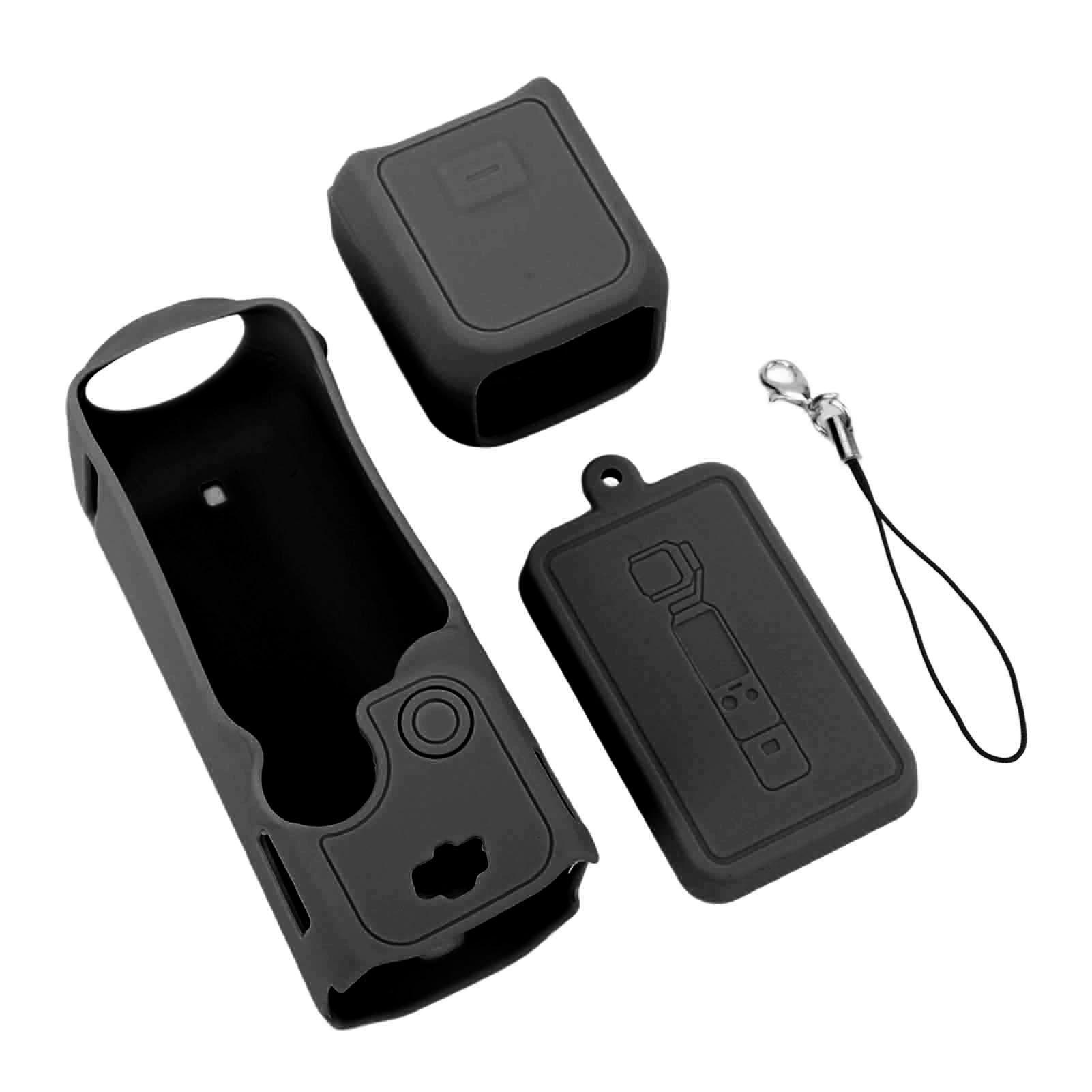 

Силиконовый чехол для Osmo Pocket 3 Пылезащитный Защищающий от царапин Моющийся Защитный чехол для экшн-камеры Розовый чёрный