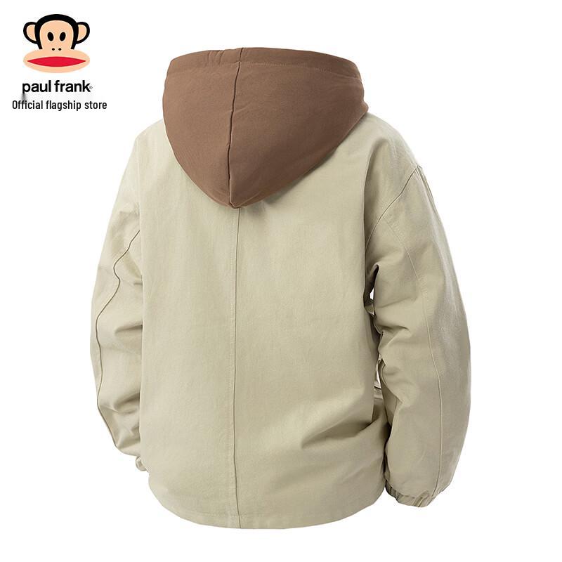 Paul Frank Men's Faux Two-Piece Hooded Loose Colorblock Casual Jacket