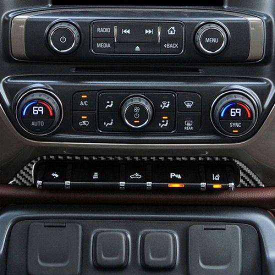 Carbon Fiber Below Center Console Cover Trim For Silverado GMC SIERRA 2014-2018